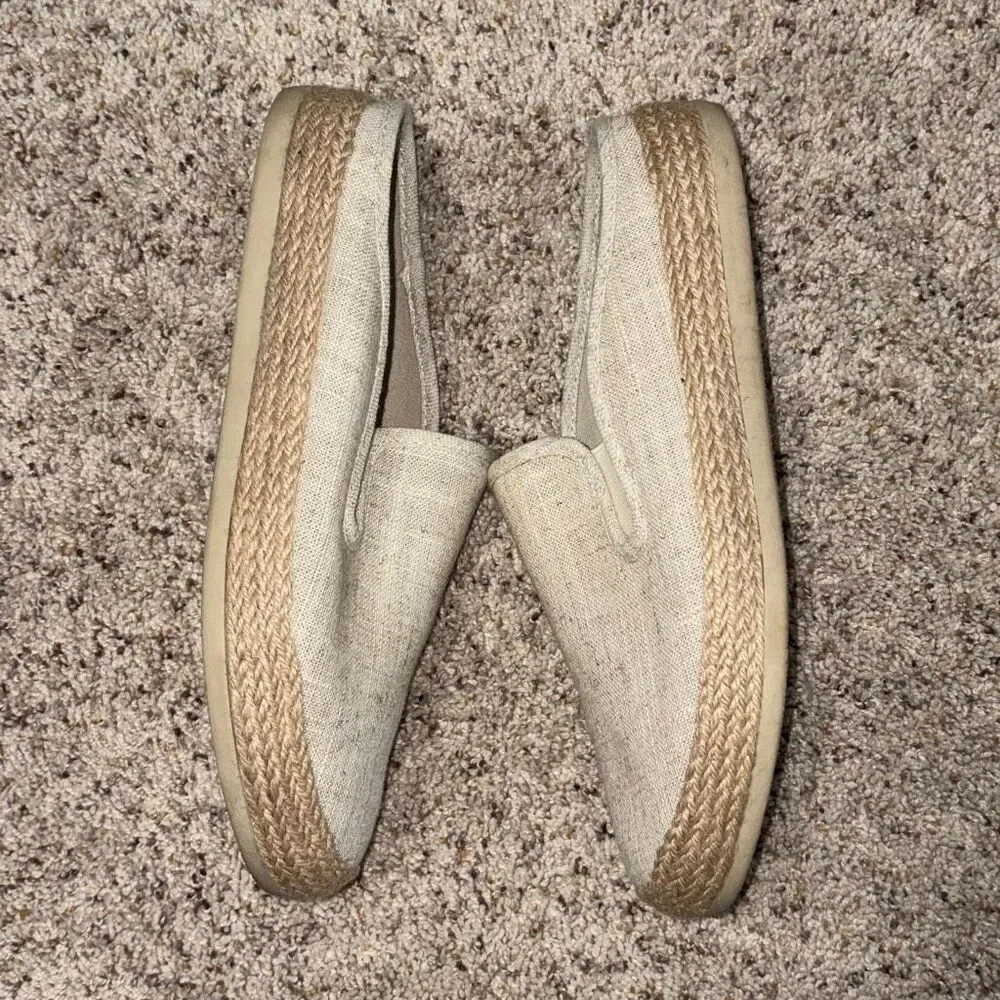 ESPRIT Neema‎ Linen Espadrille Slip On Shoes Women’s 8.5M Natural Beige
